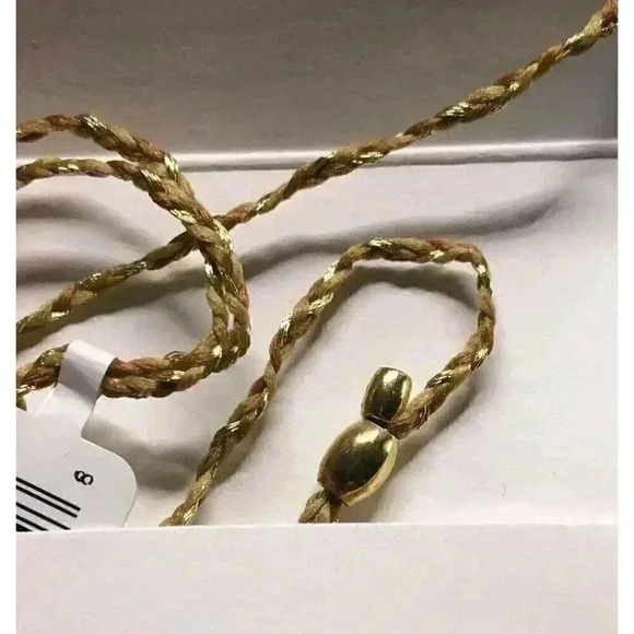 Alex and Ani Precious Threads Expandable Orchard Braid 14kt Gold Plated Necklace - Picture 6 of 6